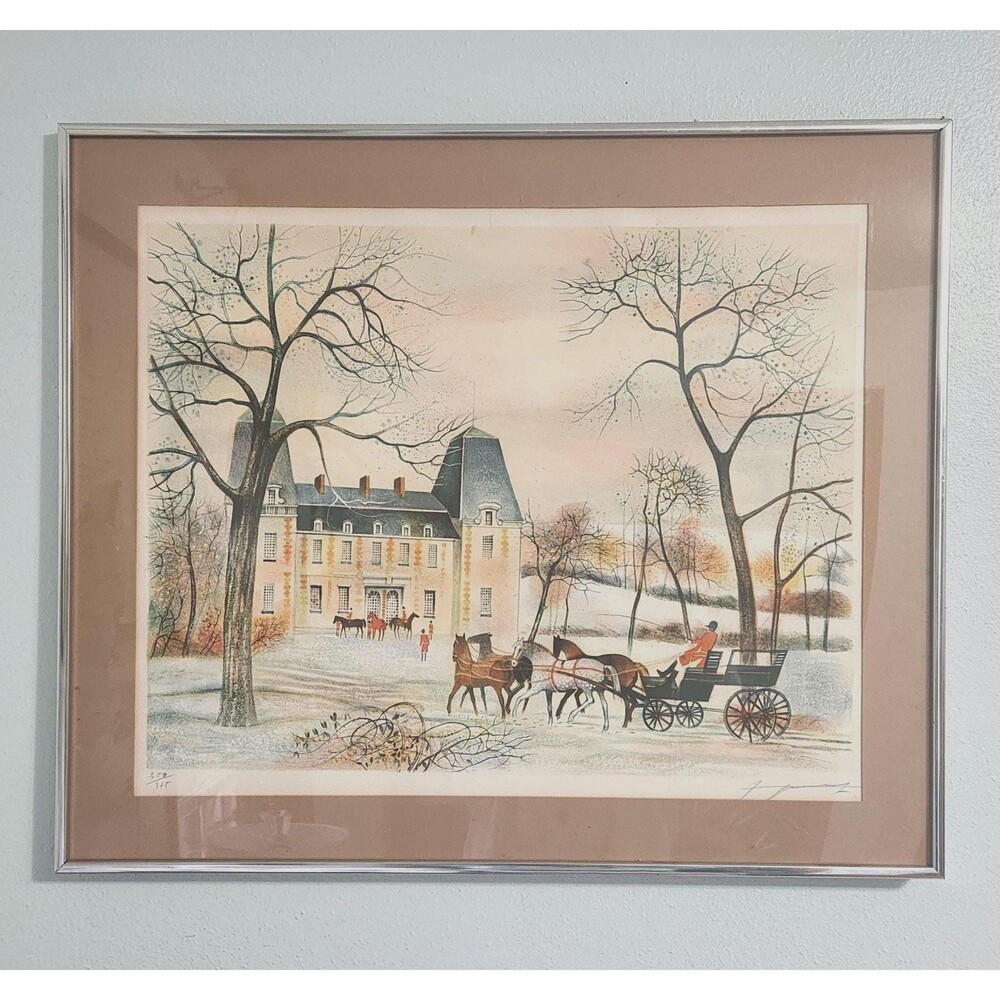 French Vintage Limited Edition Lithograph #35 |  Michel Delacroix Chateau